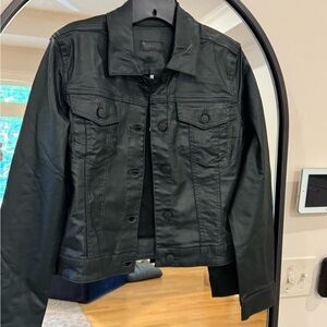 Women's Kut from the Kloth coated deep hunter green Denim Jacket NWT